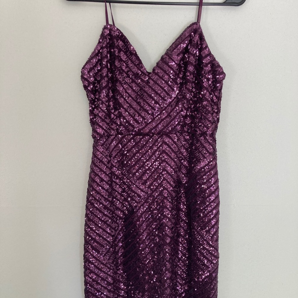 Charlotte Russe Purple Sequin Party Dress